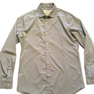 Mizzen + Main Leeward Long Sleeve Dress Shirt - Blue Check - Trim - Medium